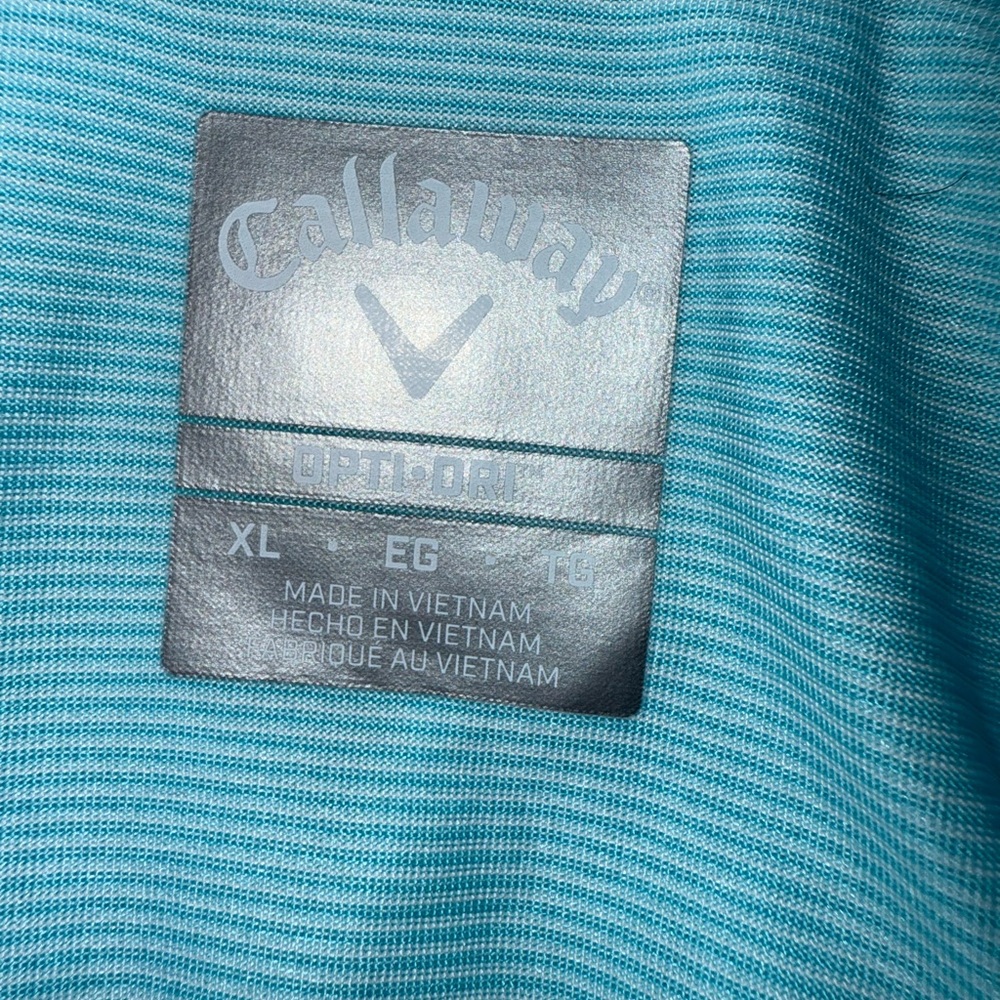 NWT Callaway Men's Aqua Polo Golf Shirt Size XL - Picture 7 of 10